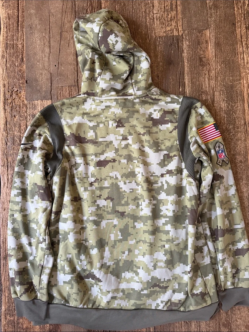 Carolina Panthers Nike Camo Salute To Service Therma Performance Hoodie